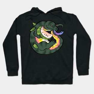 Bigender Watermelon Komodo Dragon Hoodie